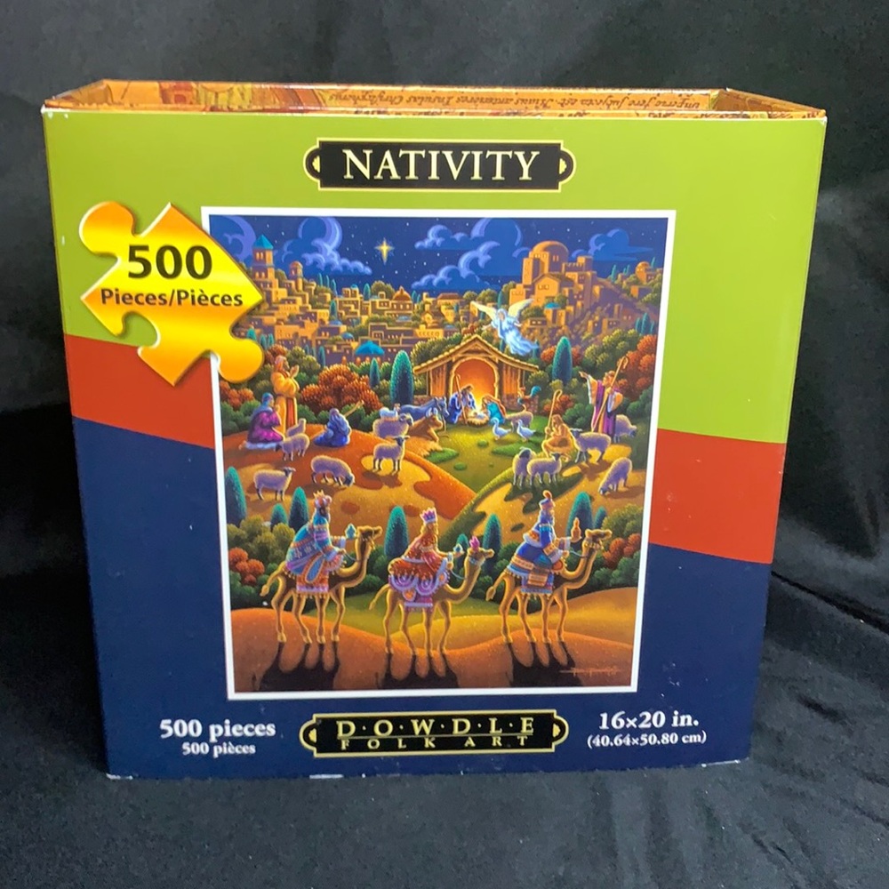 Beautiful 500 piece NATIVITY puzzle by Dowdle Folkart